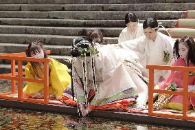 Ritual for Aoi festival in Kyoto