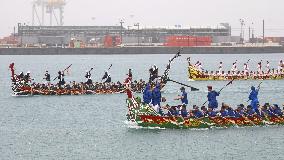 Traditional dragon boat race in Okinawa