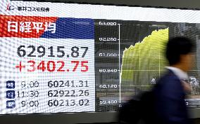 Nikkei hits record intraday high