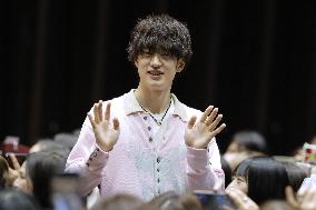 Figure skater Yamamoto at talk event