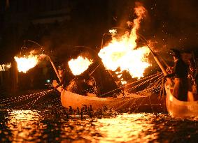 Opening of cormorant fishing season in central Japan