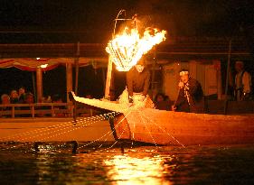 Opening of cormorant fishing season in central Japan