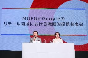 Mitsubishi UFJ Financial Group (MUFG) Holds Press Conference on Partnership with Google