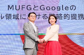 Mitsubishi UFJ Financial Group (MUFG) Holds Press Conference on Partnership with Google