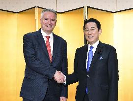 Former Japan PM Kishida meets with OECD Secretary General Cormann