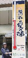 Large thermometer in one of Japan's hottest cities
