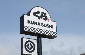 Kura Sushi signboard and logo