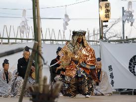 Traditional outdoor Noh play in Nara