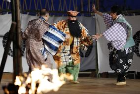 Traditional outdoor Noh play in Nara