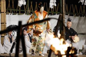 Traditional outdoor Noh play in Nara