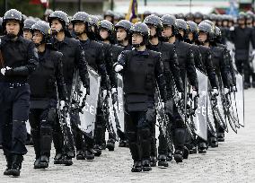 Tokyo riot police ceremony