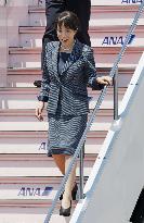 Japan PM Takaichi returns home