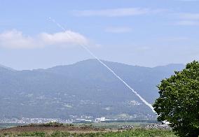 U.S. military HIMARS firing drill near Mt. Fuji