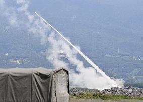U.S. military HIMARS firing drill near Mt. Fuji