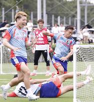 Football: Japan team train for 2026 World Cup
