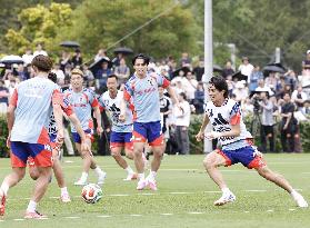 Football: Japan team train for 2026 World Cup