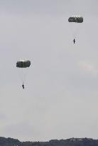 U.S. military parachute drill in Okinawa