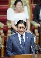 Philippine president in Japan's parliament