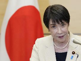 PM Takaichi meets press