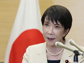 PM Takaichi meets press