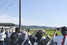 Crested ibises released into wild on Japan's main island