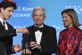 Ex-Federal Reserve Chair Powell at award ceremony