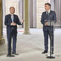 Softbank Group CEO Son meets with French President Macron