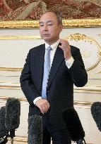 Softbank Group CEO Son meets with French President Macron