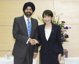 Japan PM Takaichi meets World Bank President Banga