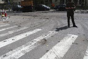 Aftermath of Russian attack on Kyiv