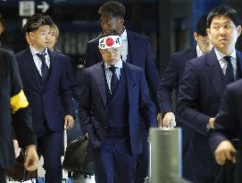 Football: Japan players departing for Mexico