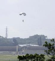 U.S. military parachute drill in Okinawa