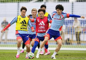 Football: Japan players train in Mexico