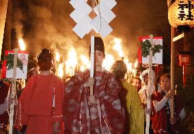 Ceremony for summer climbing season on Mt. Daisen