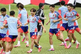 Football: Japan players train in Mexico
