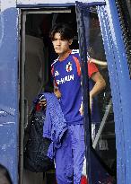 Football: Japan team arrives in Nashville