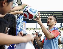 Football: Japan team trains for World Cup