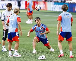 Football: Japan team trains for World Cup