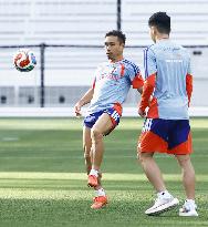 Football: Japan team trains for World Cup