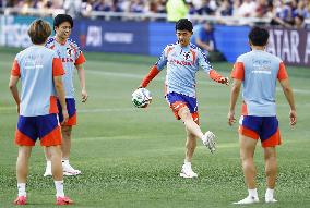 Football: Japan team trains for World Cup