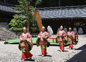 Clock festival at shrine in western Japan