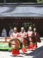 Clock festival at shrine in western Japan