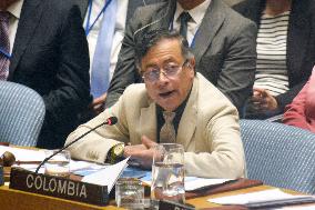 Colombian president at U.N. session