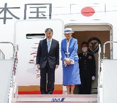Japan's emperor, empress begin trip to Netherlands, Belgium