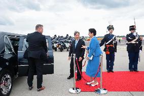 Japan's emperor, empress arrive in Netherlands