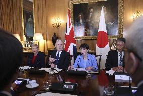 Japan PM Takaichi at roundtable meeting in London