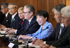 Japan PM Takaichi at roundtable meeting in London
