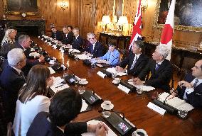 Japan PM Takaichi at roundtable meeting in London