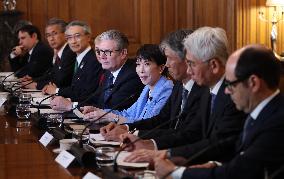 Japan PM Takaichi at roundtable meeting in London