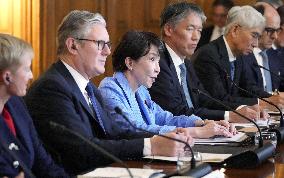 Japan PM Takaichi at roundtable meeting in London
